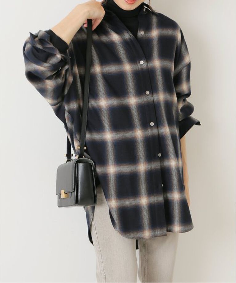 Spick and Span「《追加》オンブレーチェックルーズシャツ」|シャツ・ブラウス|