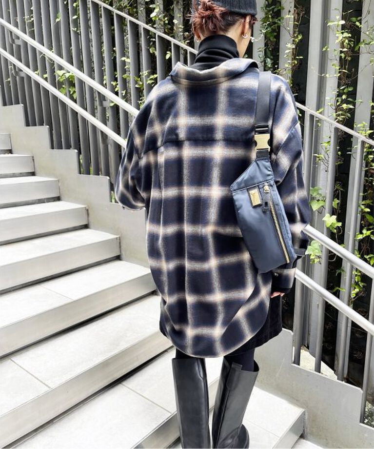 Spick and Span「《追加》オンブレーチェックルーズシャツ」|シャツ・ブラウス|