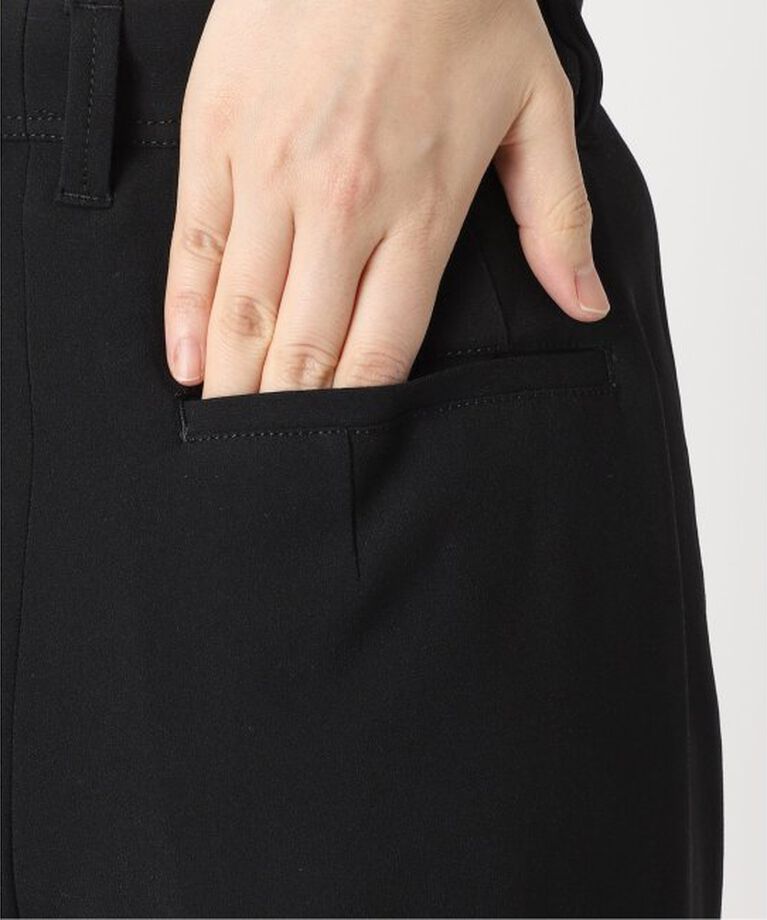 Spick and Span「《追加》シルキードレープ2タックワイドパンツ」|スラックス|
