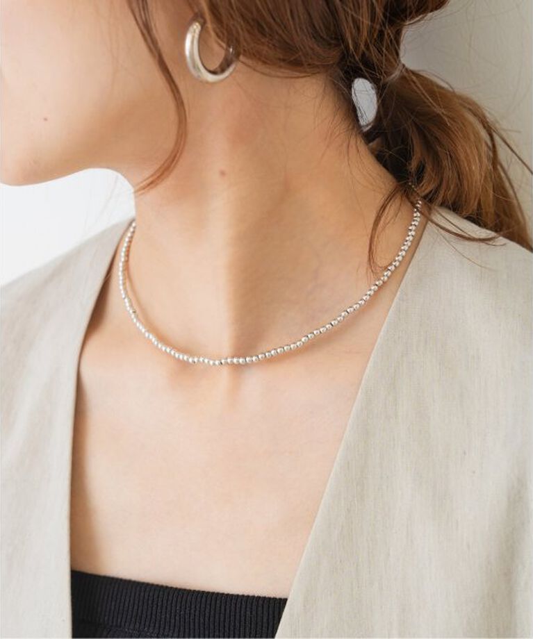 Spick and Span「ERICKA NICOLAS BEGAY/エリッカ ニコラス ビゲイ ナバホパールNC 3mm/40cm」|ネックレス|シルバー