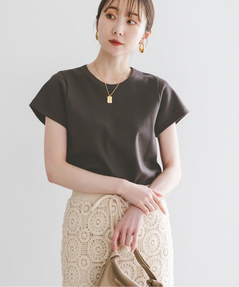 NOBLE「《追加》スビンコットンスムースコンパクトTシャツ」|Tシャツ・カットソー|