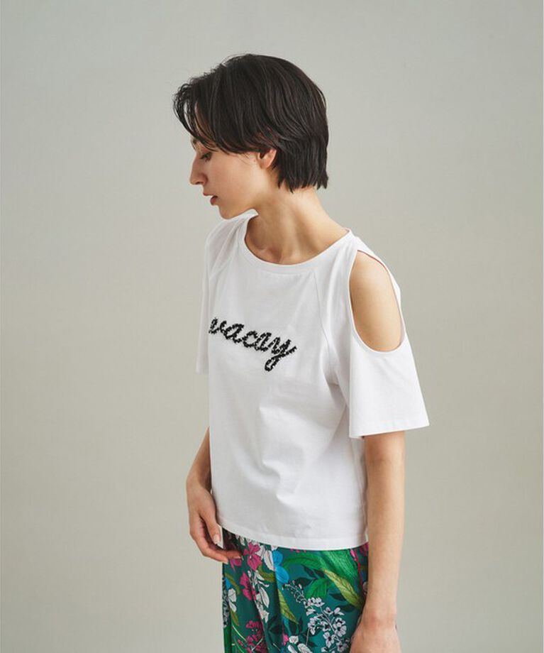 GRACE CONTINENTAL「ロゴカットアウトTシャツ」|Tシャツ・カットソー|