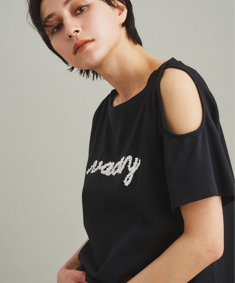 GRACE CONTINENTAL「ロゴカットアウトTシャツ」|Tシャツ・カットソー|