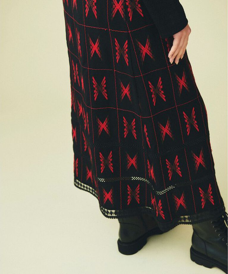 GRACE CONTINENTAL「キカ刺繍ロングスカート」|スカート|