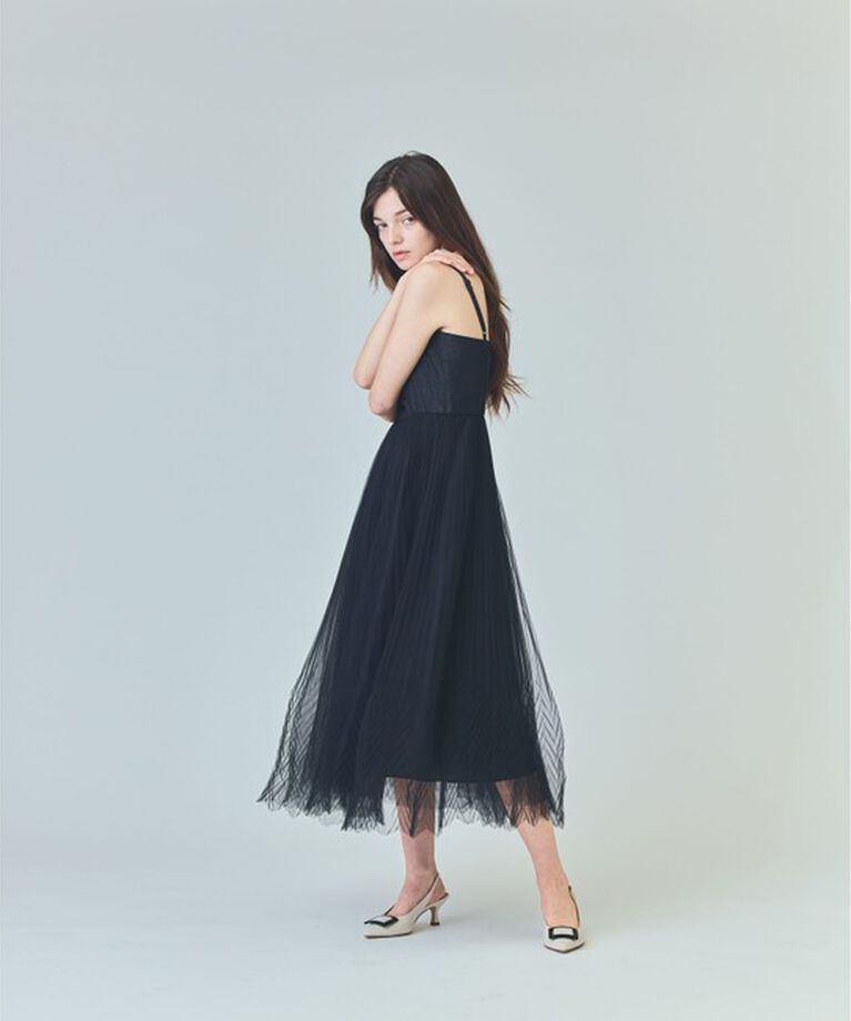 Grace Class「チュールプリーツコンビワンピース」|ワンピース|