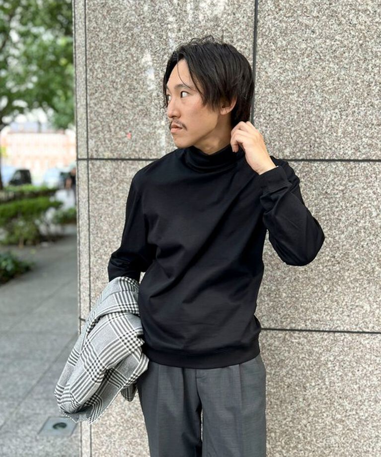 NOLLEY'S goodman「《ビジカジ対応》シルケットスムース タートルネックドレスロンT」|Tシャツ・カットソー|
