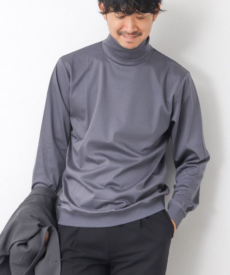 NOLLEY'S goodman「《ビジカジ対応》シルケットスムース タートルネックドレスロンT」|Tシャツ・カットソー|