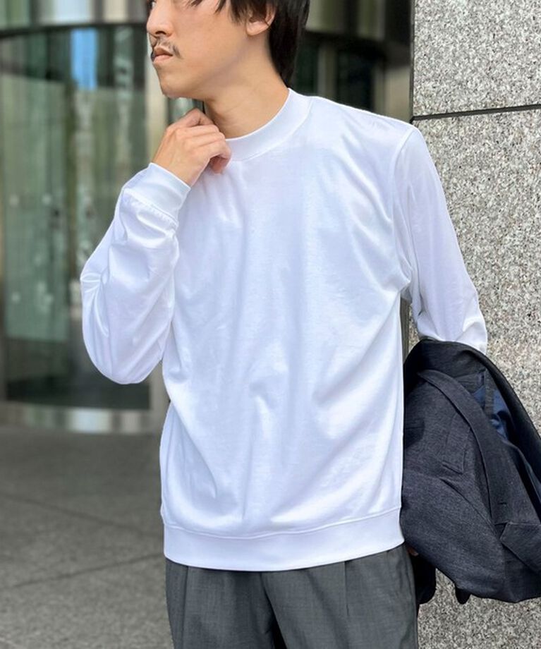 NOLLEY'S goodman「《ビジカジ対応》シルケットスムース ドレスT長袖」|Tシャツ・カットソー|