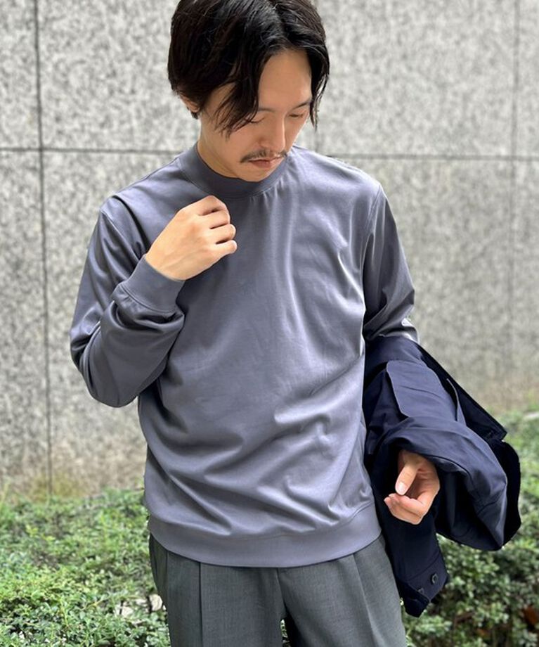 NOLLEY'S goodman「《ビジカジ対応》シルケットスムース ドレスT長袖」|Tシャツ・カットソー|