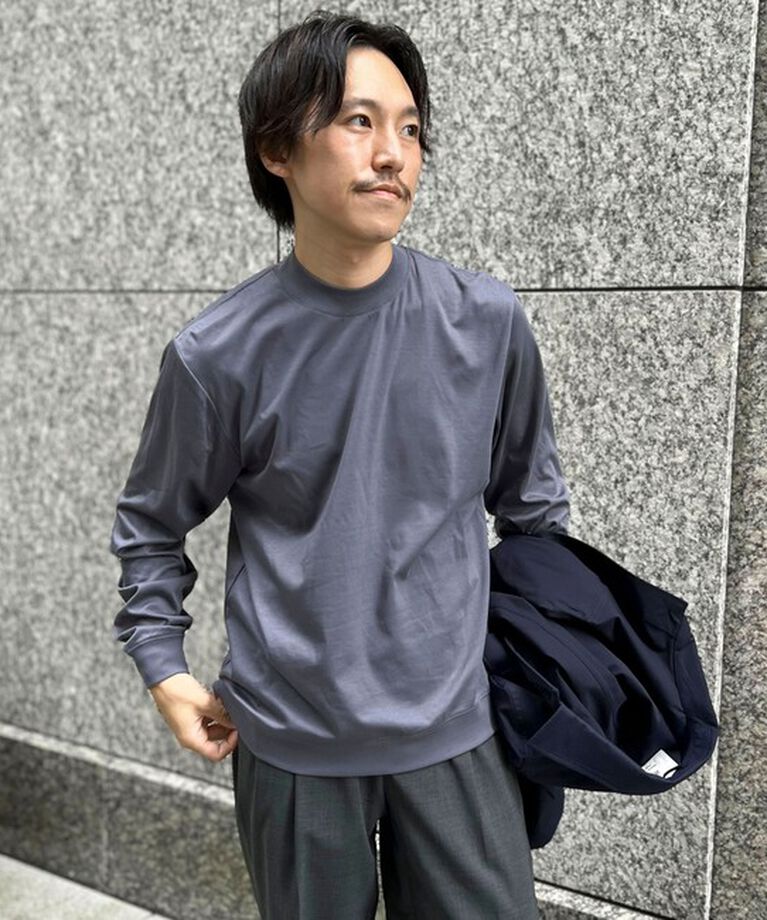 NOLLEY'S goodman「《ビジカジ対応》シルケットスムース ドレスT長袖」|Tシャツ・カットソー|