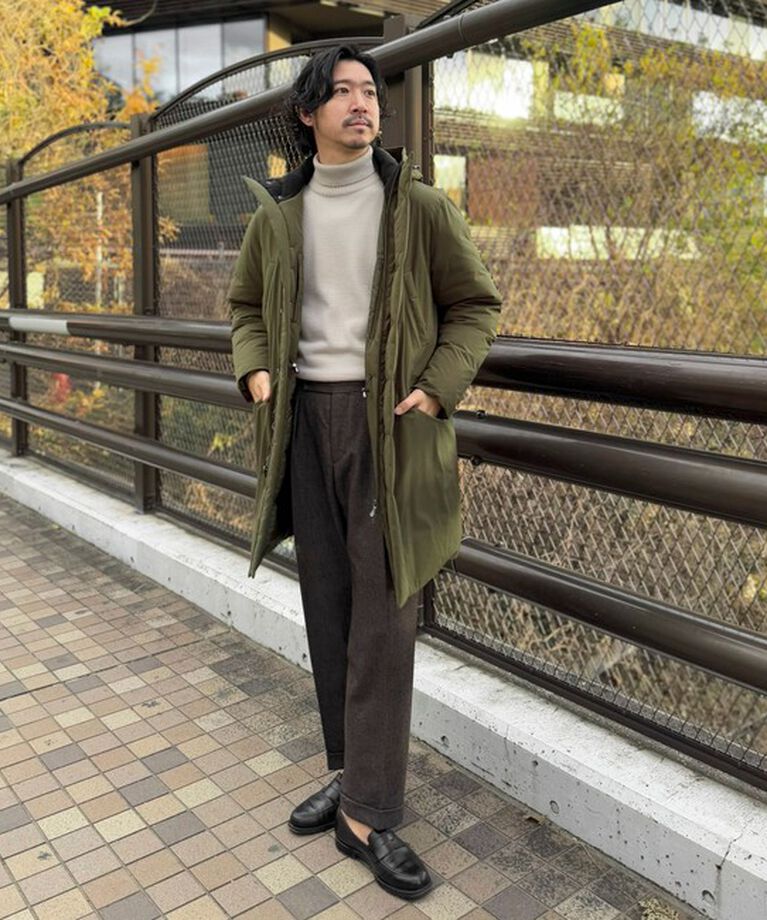 Stutostein「【河田フェザー】M-47 撥水ストレッチロングダウンジャケット 24AW」|ダウン|