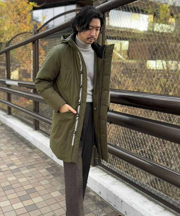 Stutostein「【河田フェザー】M-47 撥水ストレッチロングダウンジャケット 24AW」|ダウン|