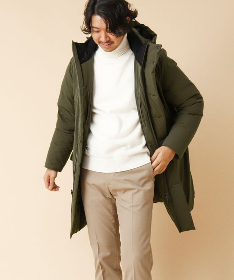 Stutostein「【河田フェザー】M-47 撥水ストレッチロングダウンジャケット 24AW」|ダウン|