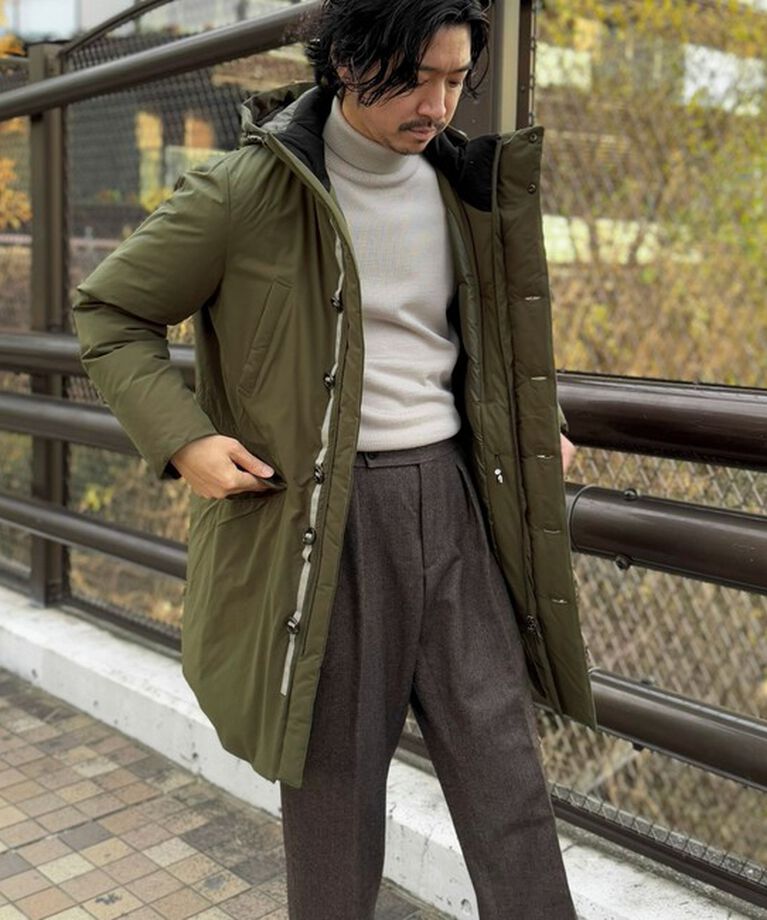 Stutostein「【河田フェザー】M-47 撥水ストレッチロングダウンジャケット 24AW」|ダウン|