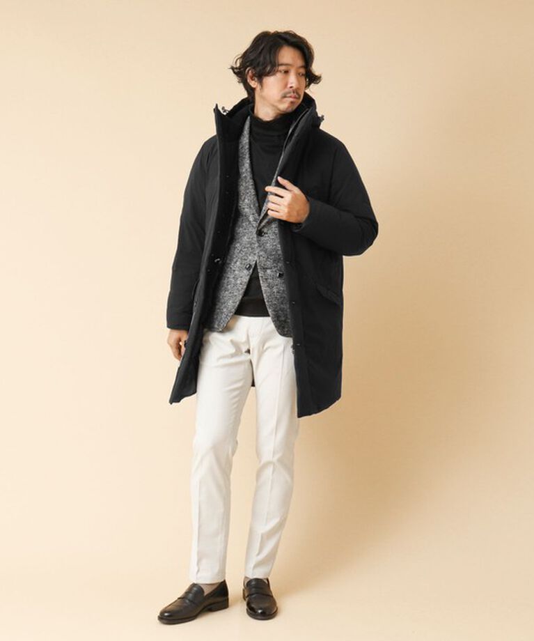 Stutostein「【河田フェザー】M-47 撥水ストレッチロングダウンジャケット 24AW」|ダウン|