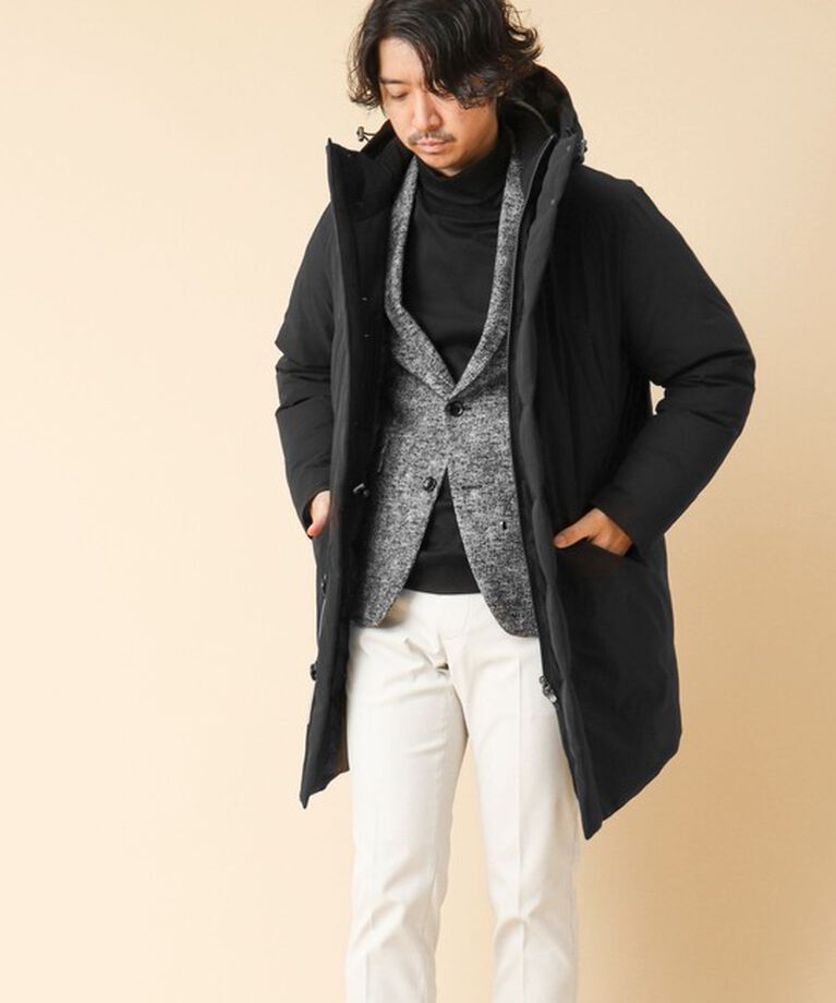 Stutostein「【河田フェザー】M-47 撥水ストレッチロングダウンジャケット 24AW」|ダウン|