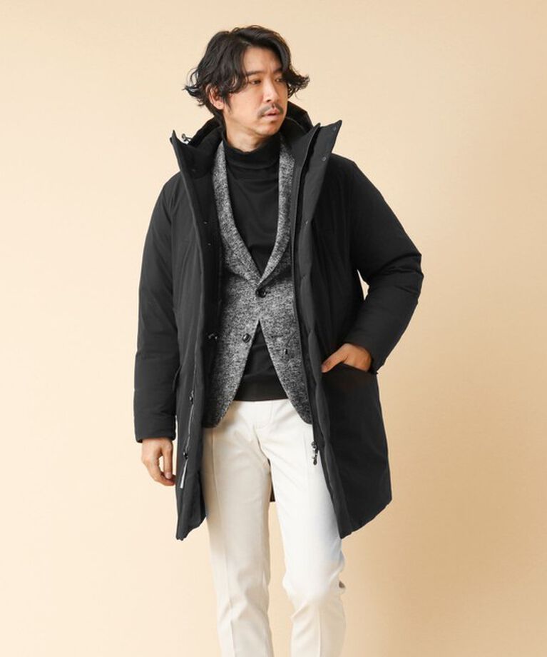 Stutostein「【河田フェザー】M-47 撥水ストレッチロングダウンジャケット 24AW」|ダウン|