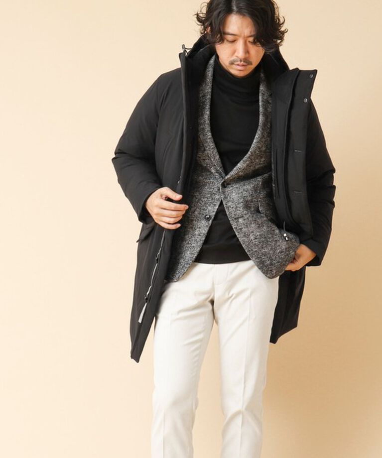 Stutostein「【河田フェザー】M-47 撥水ストレッチロングダウンジャケット 24AW」|ダウン|