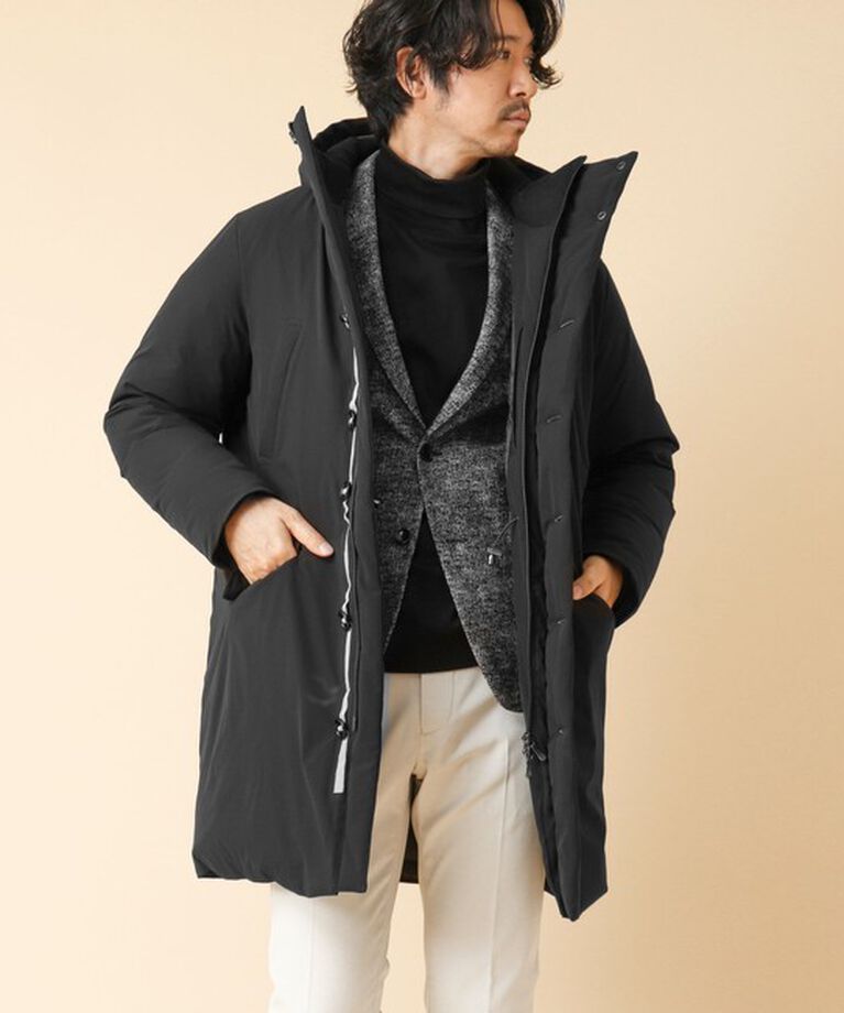 Stutostein「【河田フェザー】M-47 撥水ストレッチロングダウンジャケット 24AW」|ダウン|