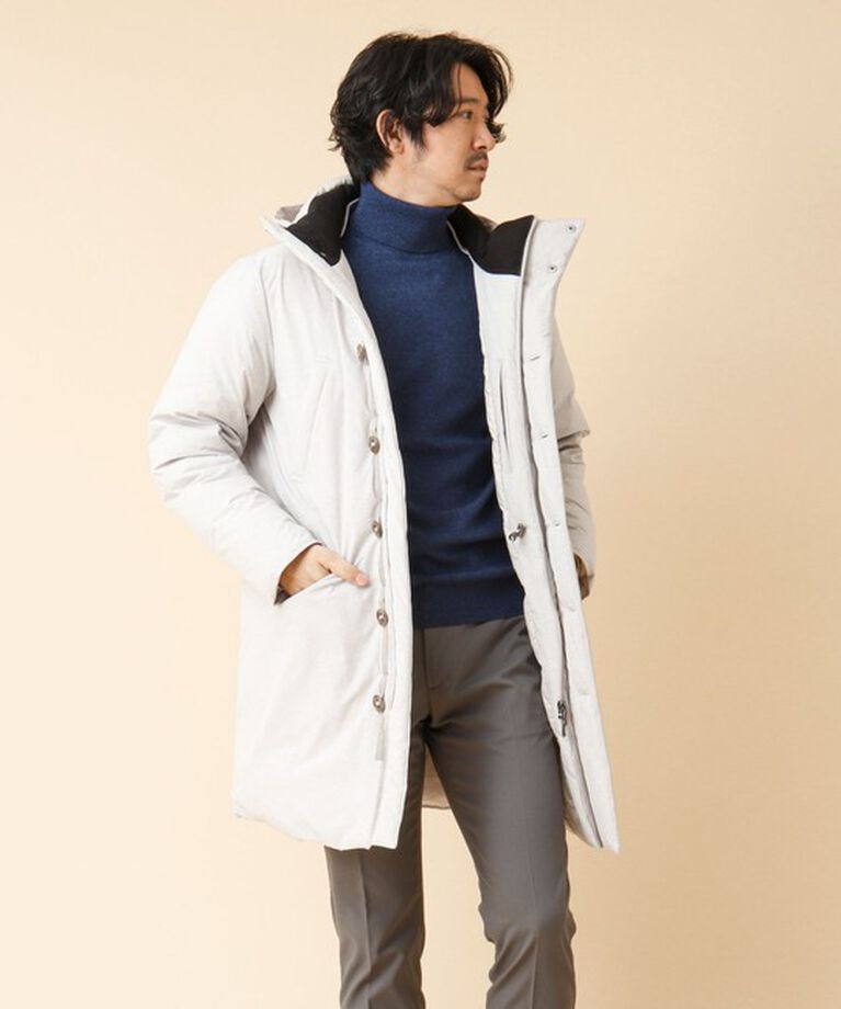 Stutostein「【河田フェザー】M-47 撥水ストレッチロングダウンジャケット 24AW」|ダウン|
