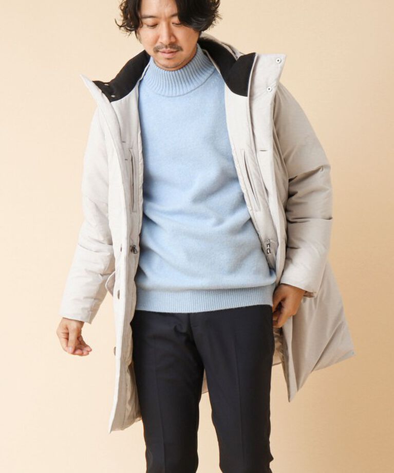Stutostein「【河田フェザー】M-47 撥水ストレッチロングダウンジャケット 24AW」|ダウン|