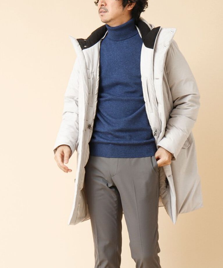 Stutostein「【河田フェザー】M-47 撥水ストレッチロングダウンジャケット 24AW」|ダウン|