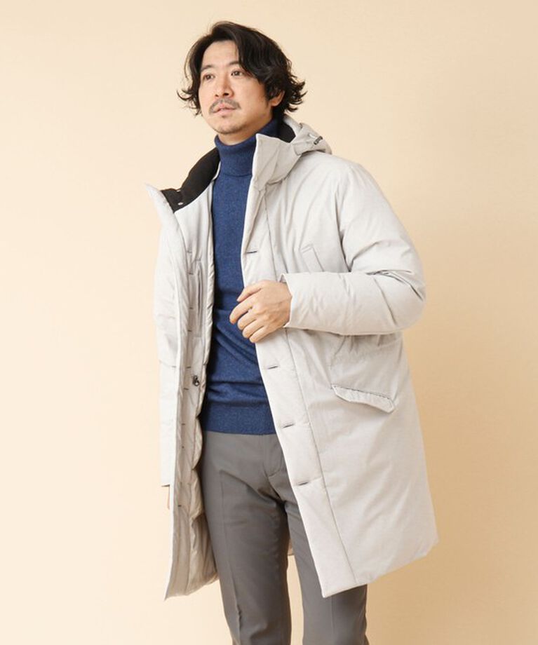 Stutostein「【河田フェザー】M-47 撥水ストレッチロングダウンジャケット 24AW」|ダウン|