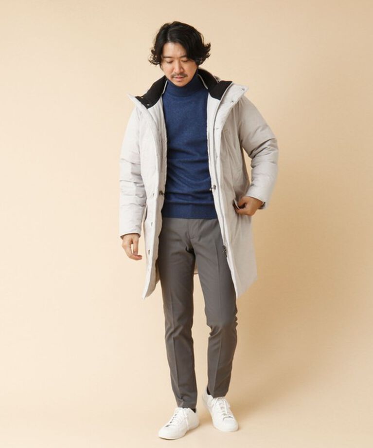 Stutostein「【河田フェザー】M-47 撥水ストレッチロングダウンジャケット 24AW」|ダウン|