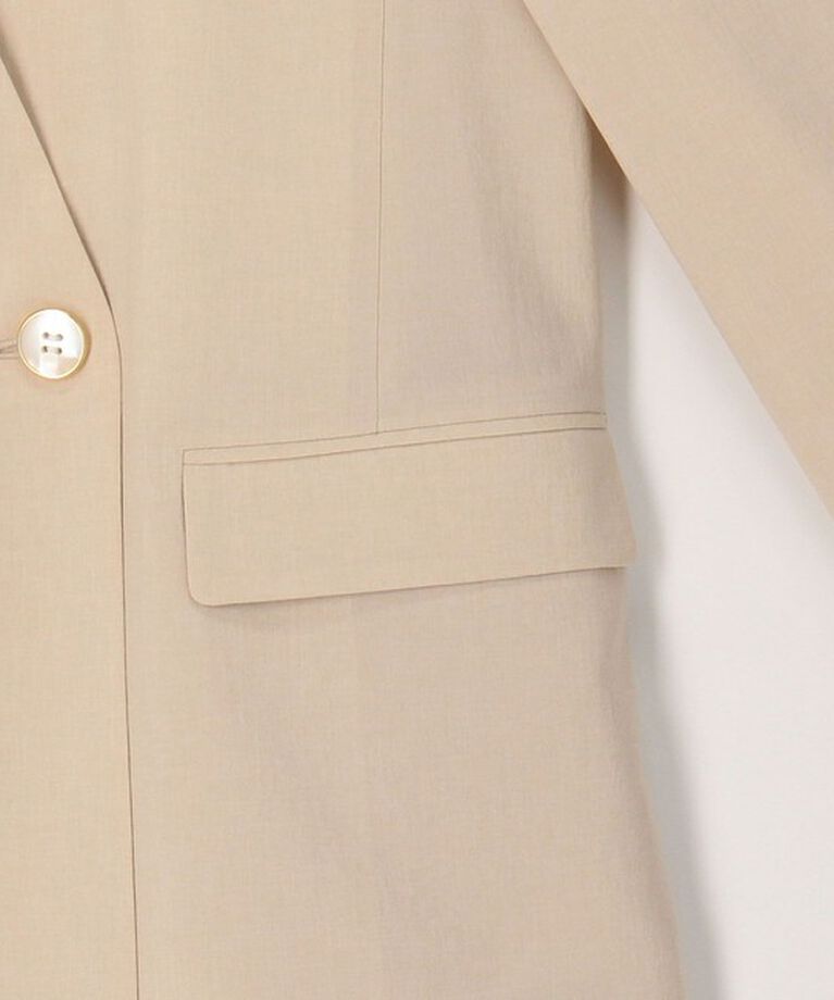 NOLLEY'S「《セットアップ対応》ウォッシャブルドライトロピカルノーカラーダブルジャケット」|ノーカラージャケット|