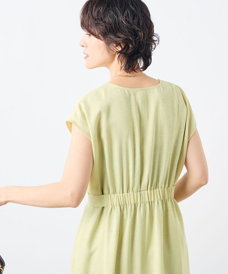 NOLLEY'S sophi「ウォッシャブル麻調タックコクーンワンピース」|ワンピース|