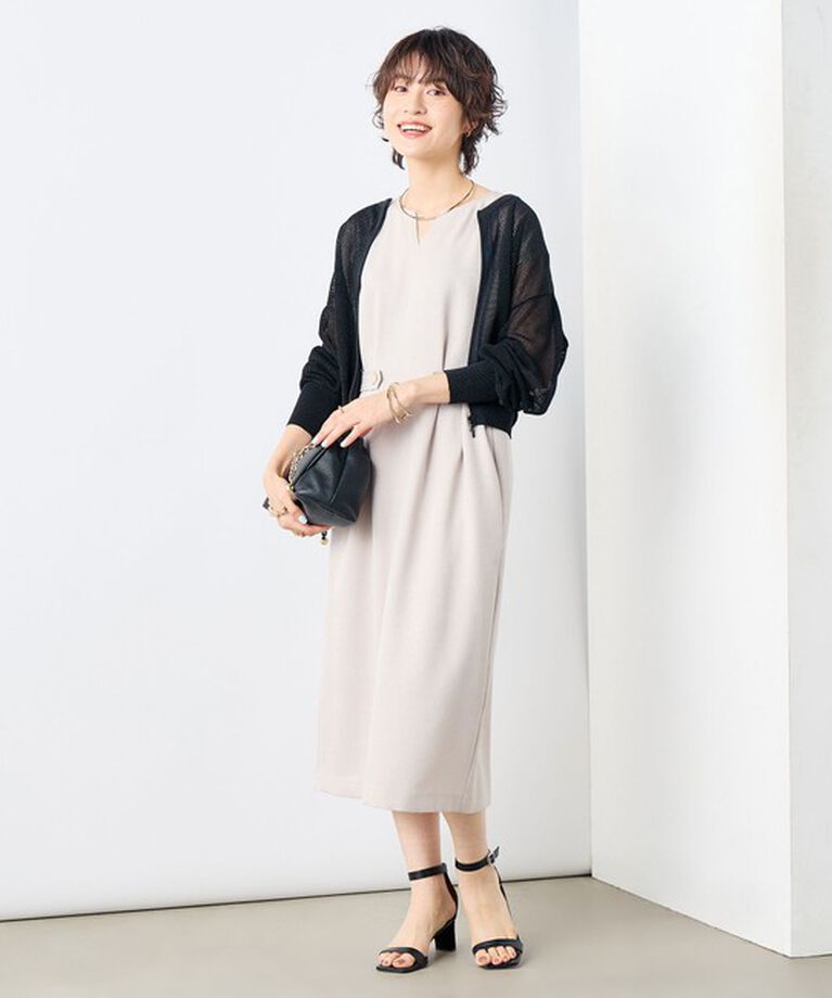 NOLLEY'S sophi「ウォッシャブル麻調タックコクーンワンピース」|ワンピース|