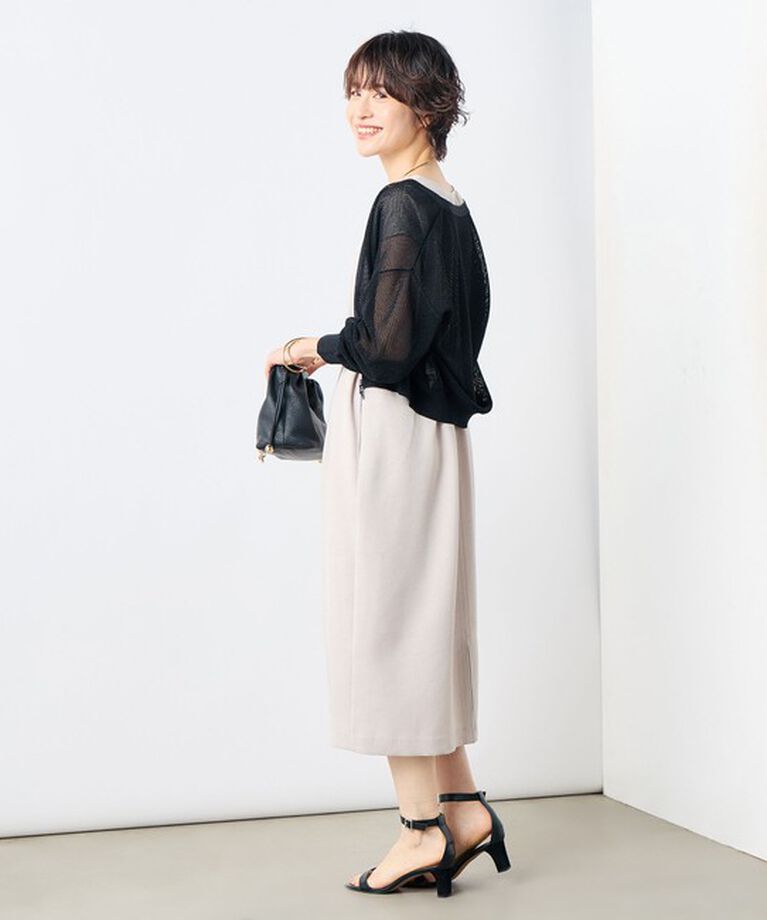NOLLEY'S sophi「ウォッシャブル麻調タックコクーンワンピース」|ワンピース|