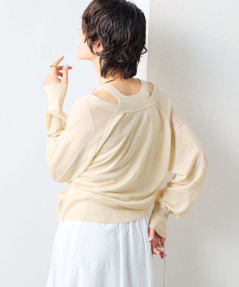 NOLLEY'S sophi「《アンサンブル対応》《手洗い可能》イタリー糸ホルターネックタンクトップ」|タンクトップ|