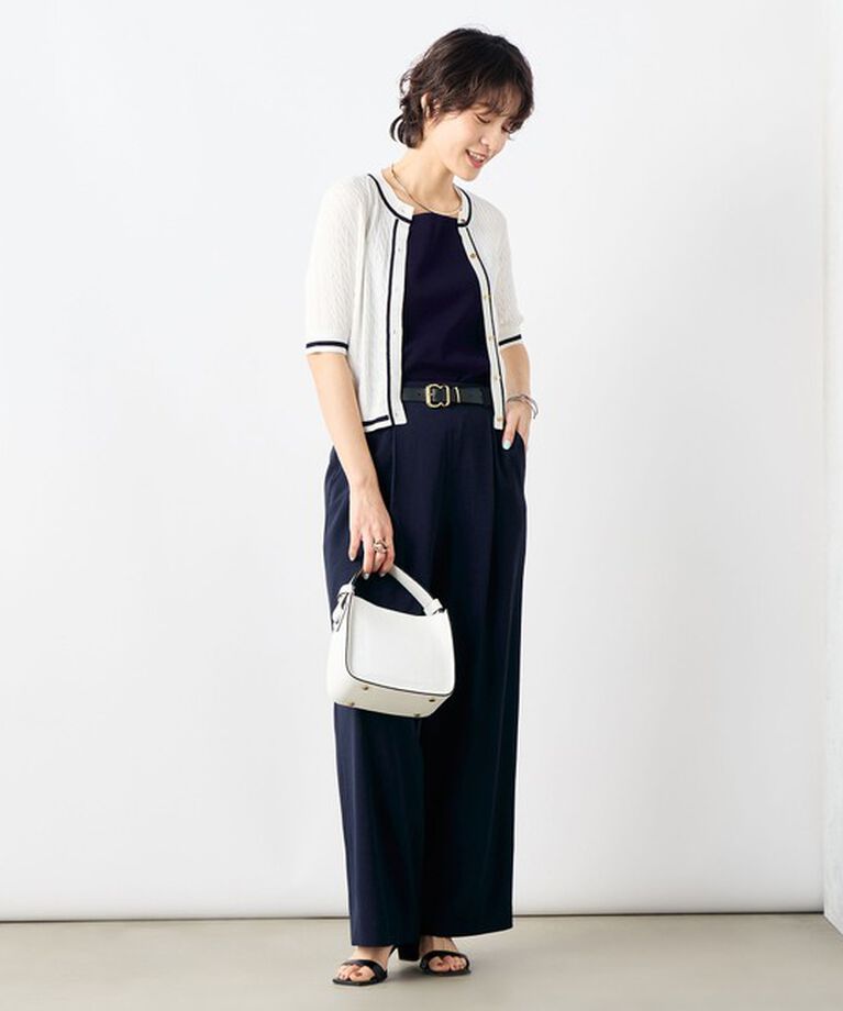NOLLEY'S「《セットアップ対応》ウォッシャブル麻調タックワイドパンツ」|その他|