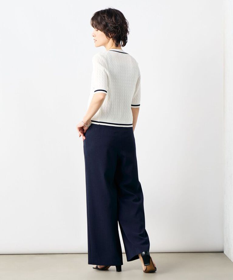 NOLLEY'S「《セットアップ対応》ウォッシャブル麻調タックワイドパンツ」|その他|