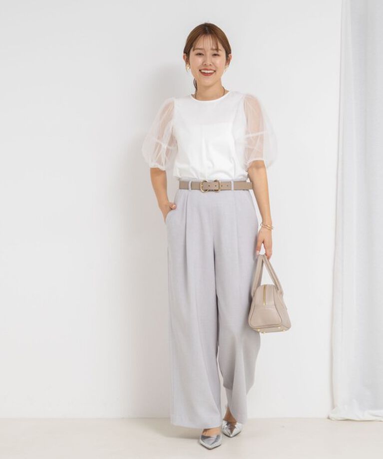 NOLLEY'S「《セットアップ対応》ウォッシャブル麻調タックワイドパンツ」|その他|