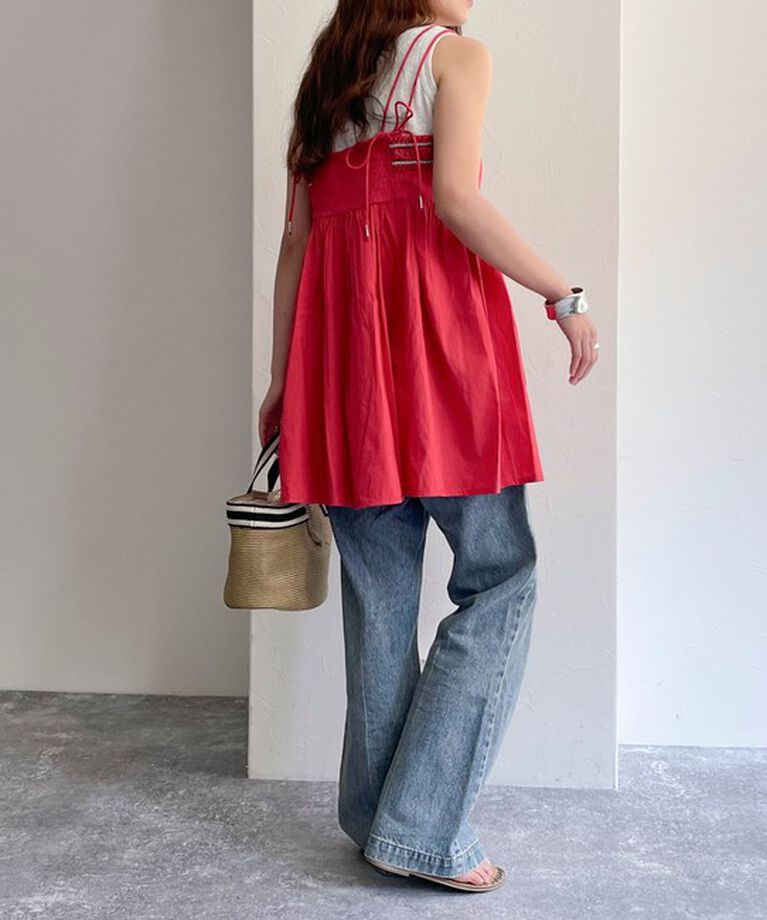 fredy emue「MADE INDIA ビーズ刺繍キャミソール」|キャミソール|
