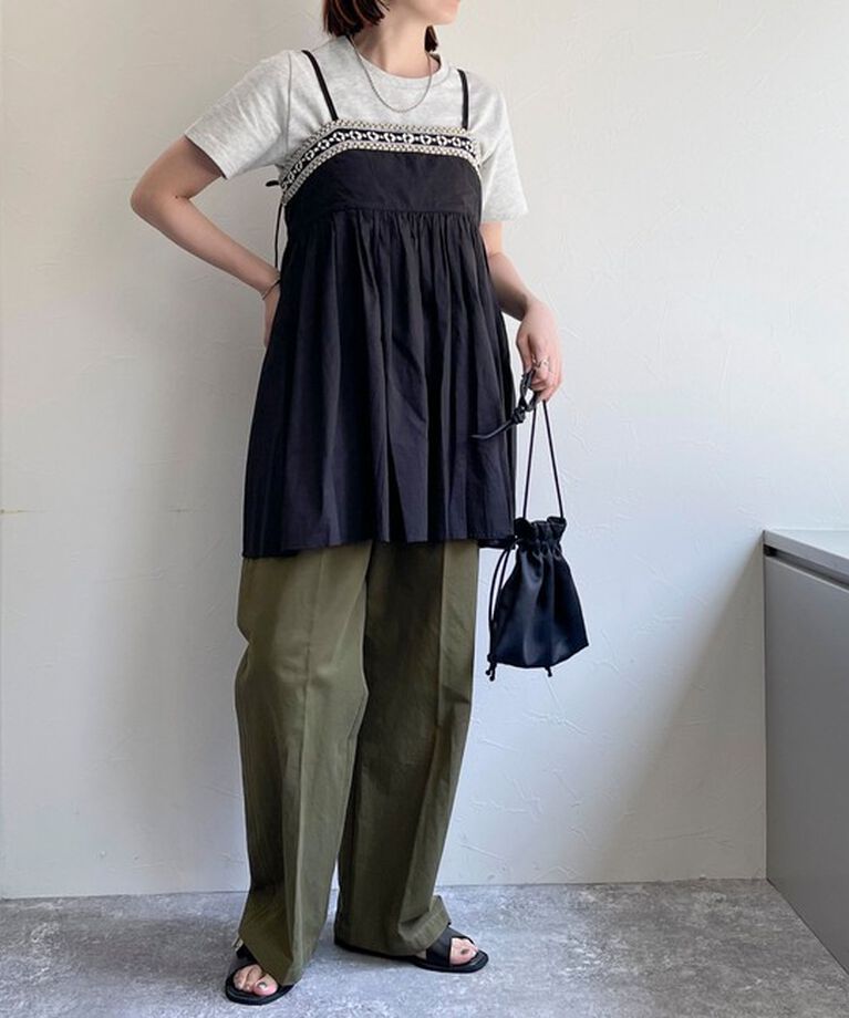 fredy emue「MADE INDIA ビーズ刺繍キャミソール」|キャミソール|