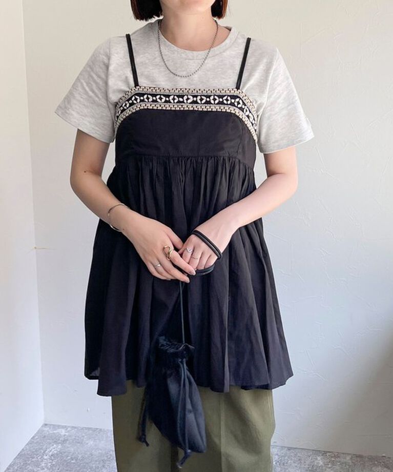 fredy emue「MADE INDIA ビーズ刺繍キャミソール」|キャミソール|