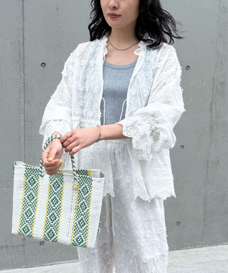 fredy emue「3D刺繍スカラップ前開きブラウス」|シャツ・ブラウス|