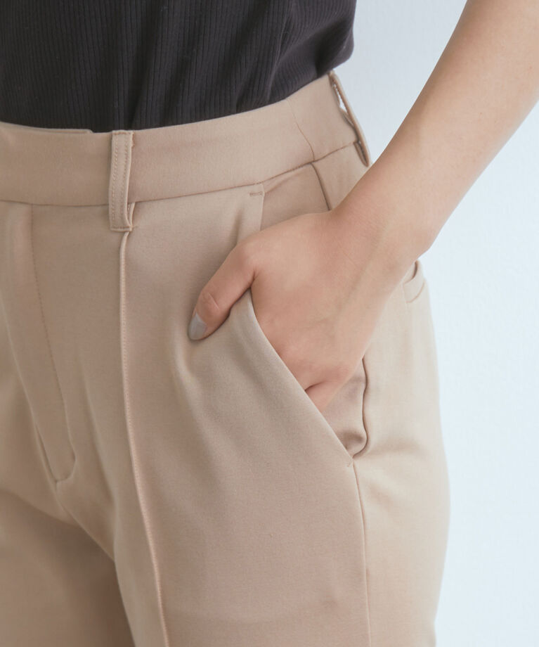 VIS「ポンチピンタックフレアパンツ」|スラックス|