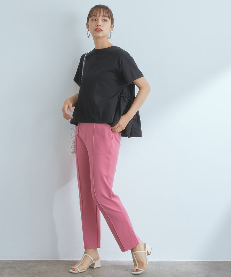 VIS「ポンチピンタックフレアパンツ」|スラックス|