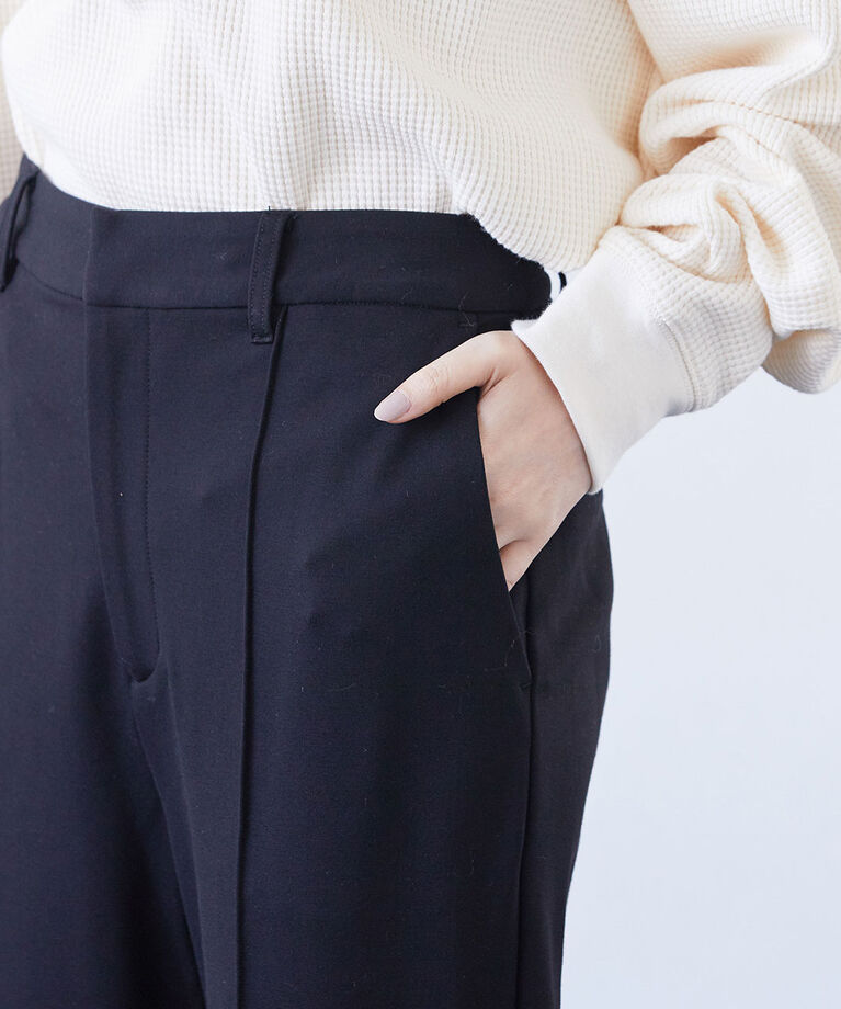 VIS「ポンチピンタックフレアパンツ」|スラックス|
