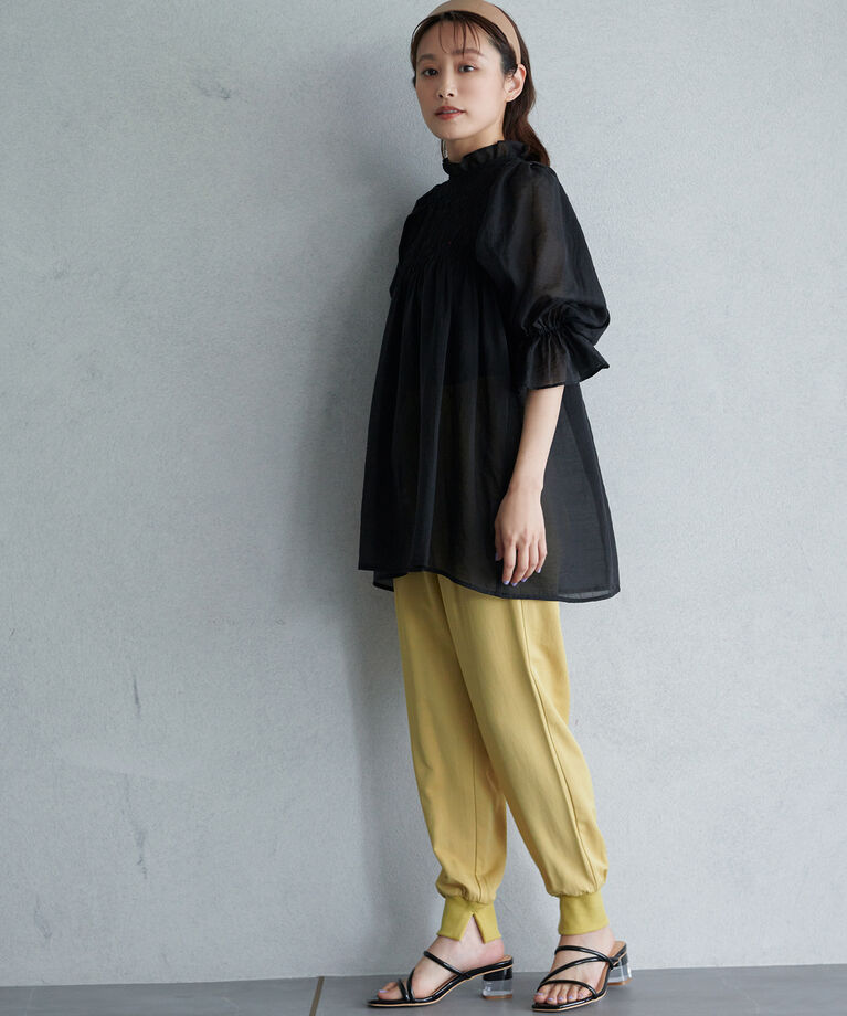 VIS「【高橋愛さんコラボ】上品な透け感で透明感をプラス。シアーブラウス」|シャツ・ブラウス|