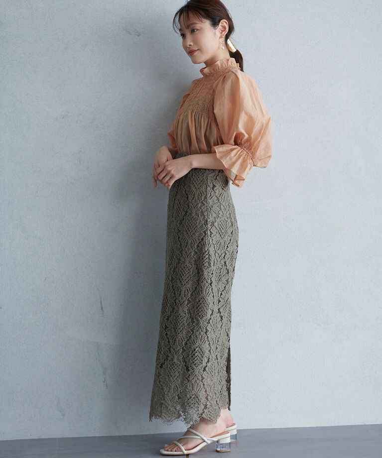 VIS「【高橋愛さんコラボ】上品な透け感で透明感をプラス。シアーブラウス」|シャツ・ブラウス|