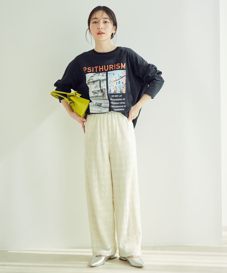 vis-a-vis「【一部店舗限定】フォトプリントロングTシャツ」|Tシャツ・カットソー|