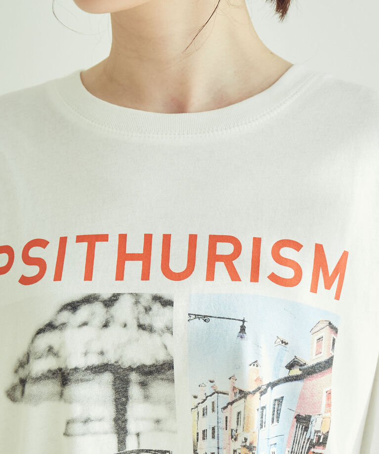 vis-a-vis「【一部店舗限定】フォトプリントロングTシャツ」|Tシャツ・カットソー|