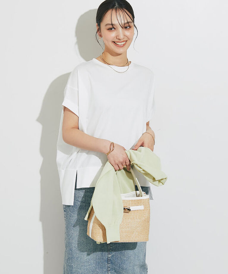  「《着回し力抜群》シルケットワイドTシャツ」|Tシャツ・カットソー|