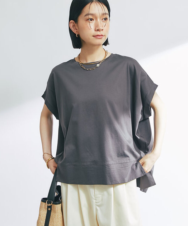  「《着回し力抜群》シルケットワイドTシャツ」|Tシャツ・カットソー|