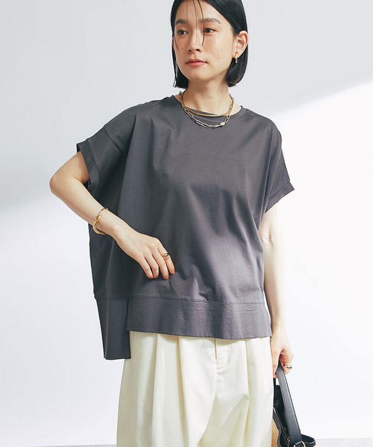  「《着回し力抜群》シルケットワイドTシャツ」|Tシャツ・カットソー|